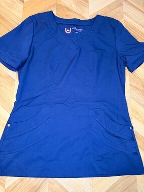 Urbane by Landau V-Neck Scrub Top - Navy Blue